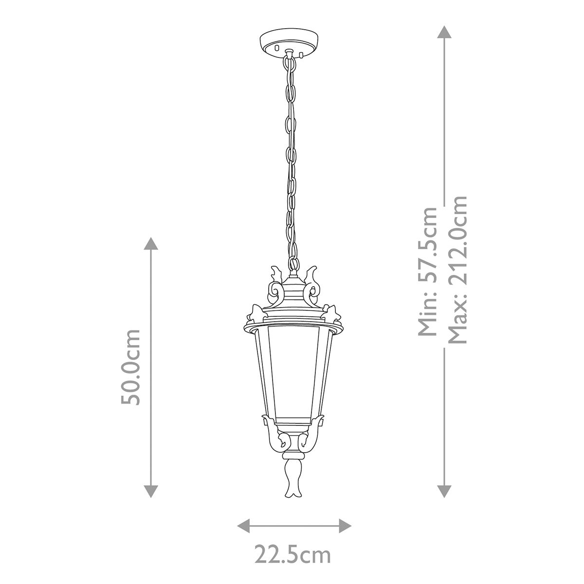 Elstead Baltimore Weathered Bronze Medium Outdoor Lantern — alternate view