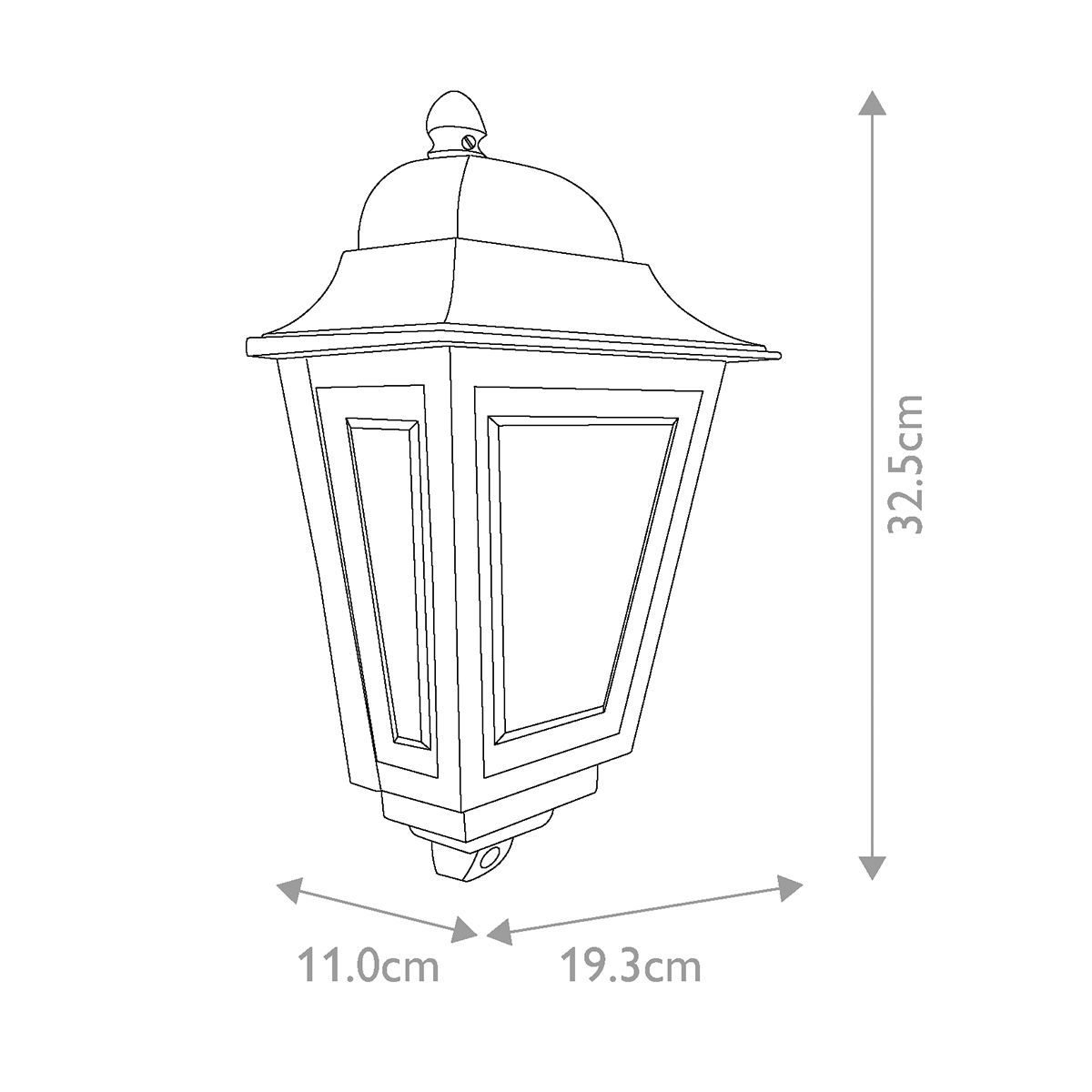 Deco Lane 1 Light Green Outdoor Half Wall Lantern