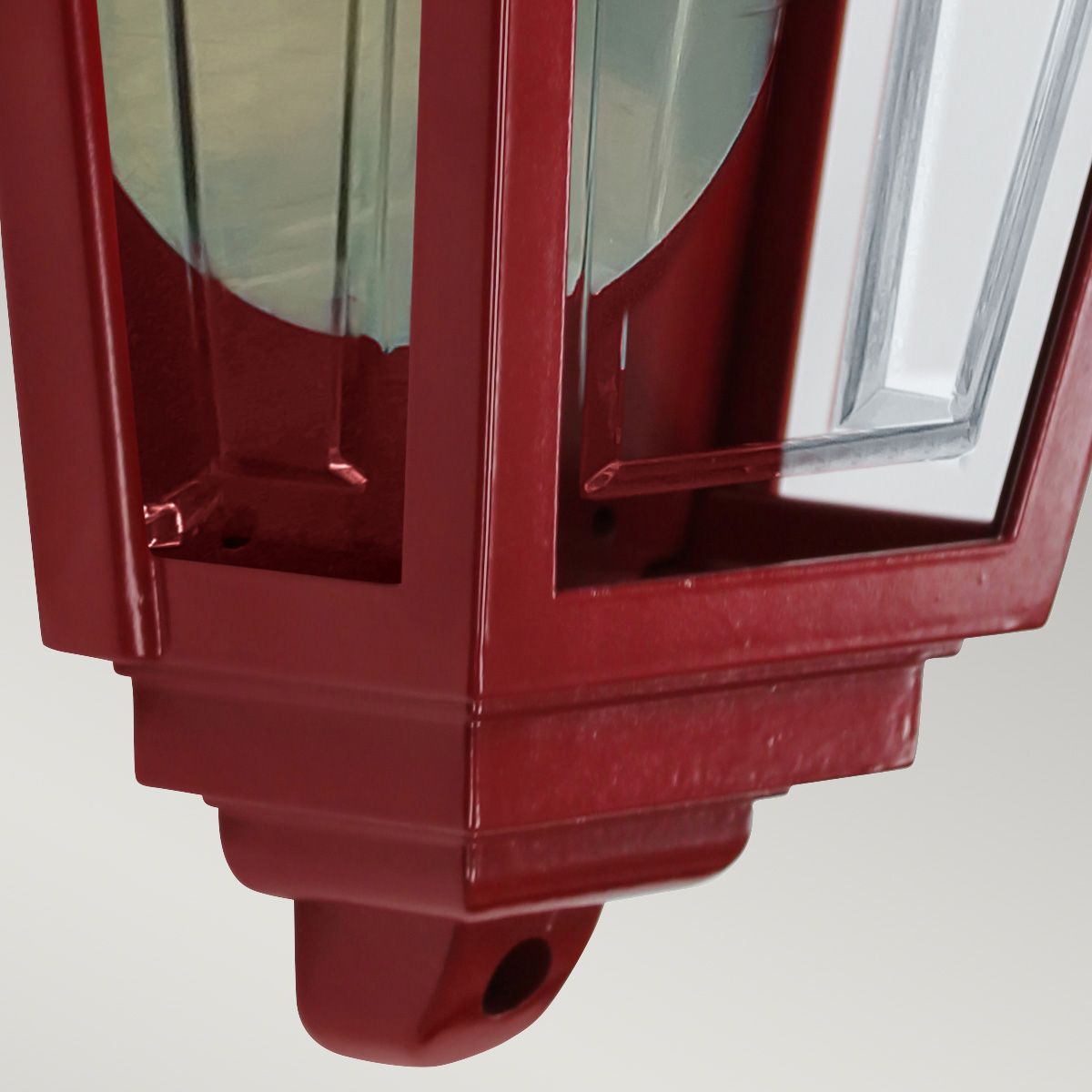 Deco Lane 1 Light Red Outdoor Half Wall Lantern