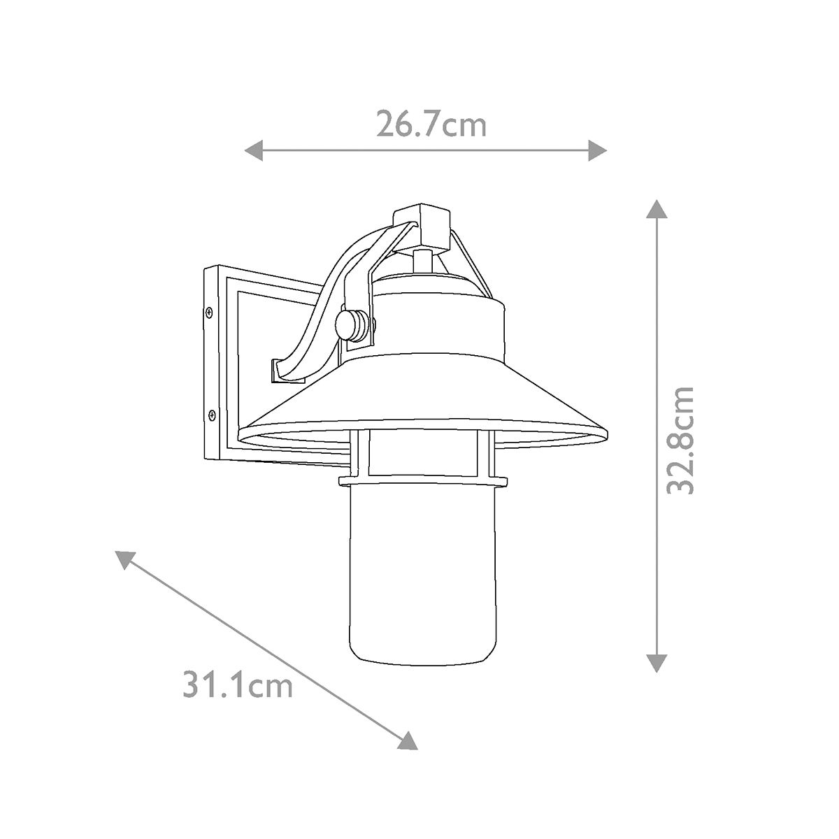 Boynton 1 Light Medium Steel Outdoor Wall Lantern