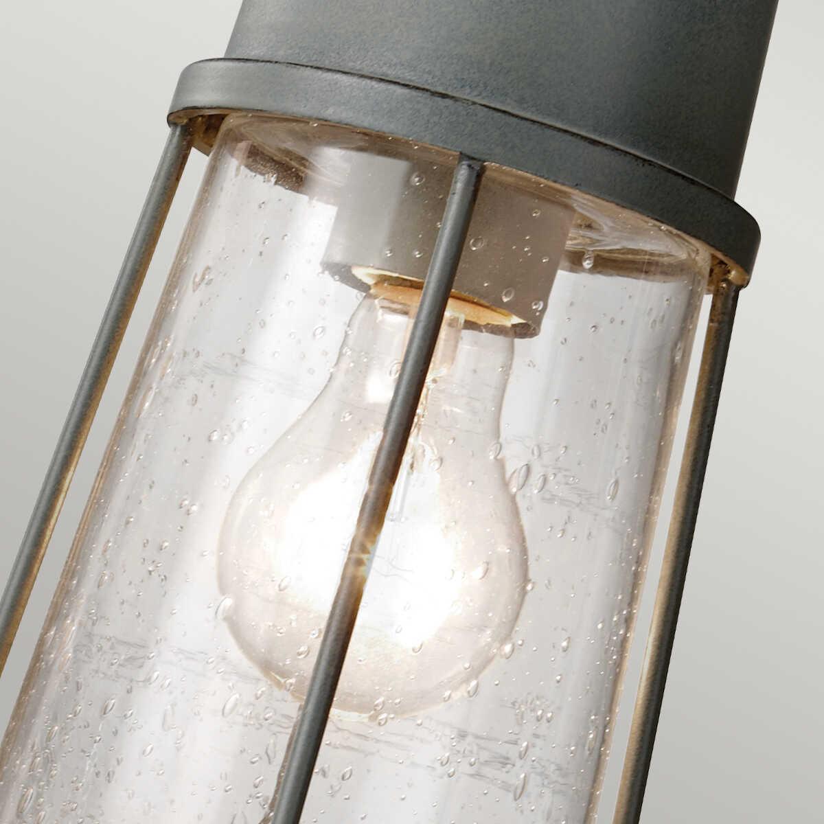 elstead chelsea harbour storm cloud finish outdoor pendant lantern Close Up LED Bulb
