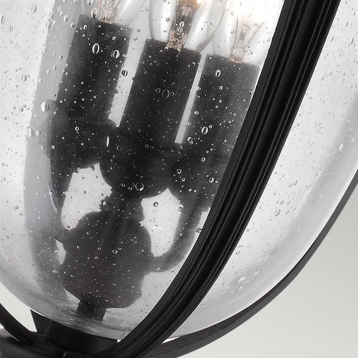 elstead english bridle black finish large outdoor pendant lantern Detailed Close Up