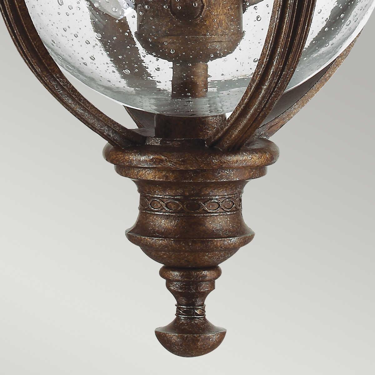 Elstead English Bridle British Bronze Finish Medium Outdoor Pendant Lantern FE/EB8/M BRB