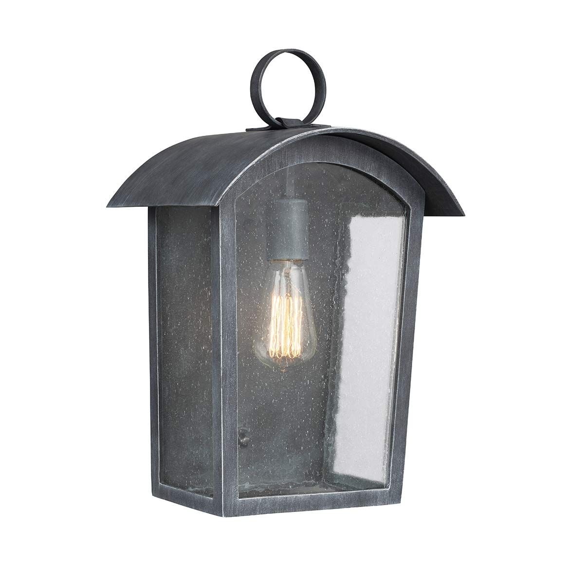 Hodges Large Black Outdoor Wall Lantern FE-HODGES-L by Feiss