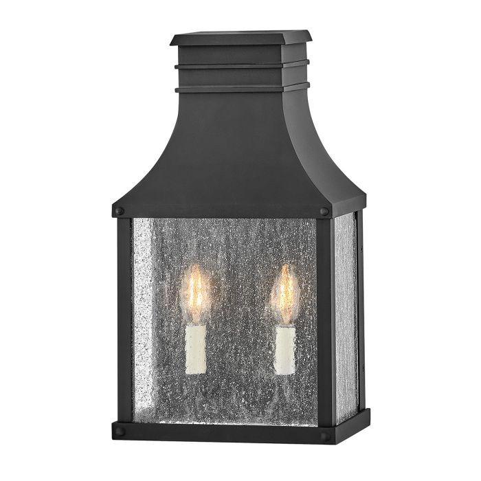 Beacon Hill Black Outdoor Half Wall Lantern HK-BEACON-HILL7-MB by Hinkley