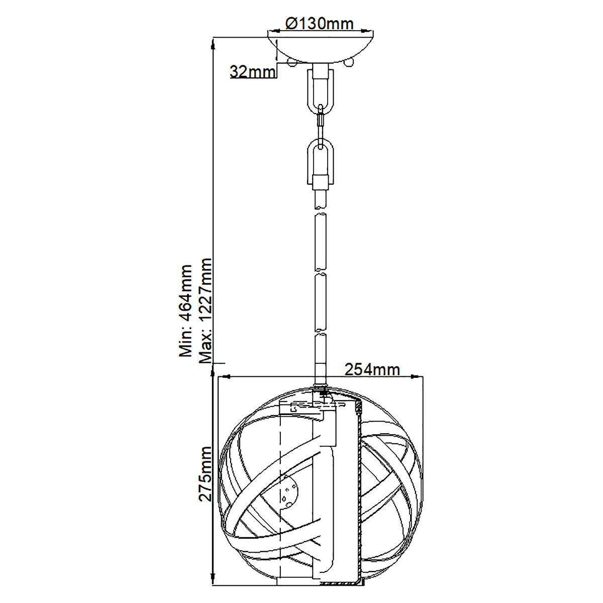 Hinkley Carson 1 Light Iron Outdoor Pendant Light — alternate view