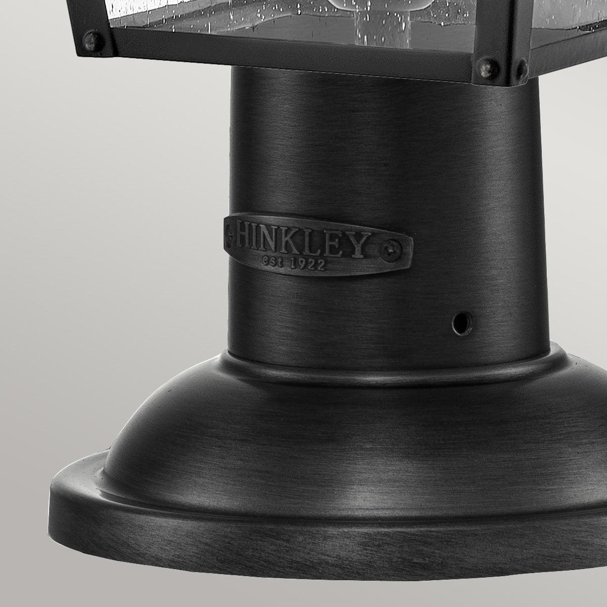 hinkley huntersfield 2 light medium outdoor pedestal lantern Close Up