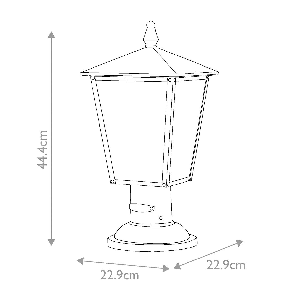 Hinkley Huntersfield 2 Light Medium Outdoor Pedestal Lantern — alternate view