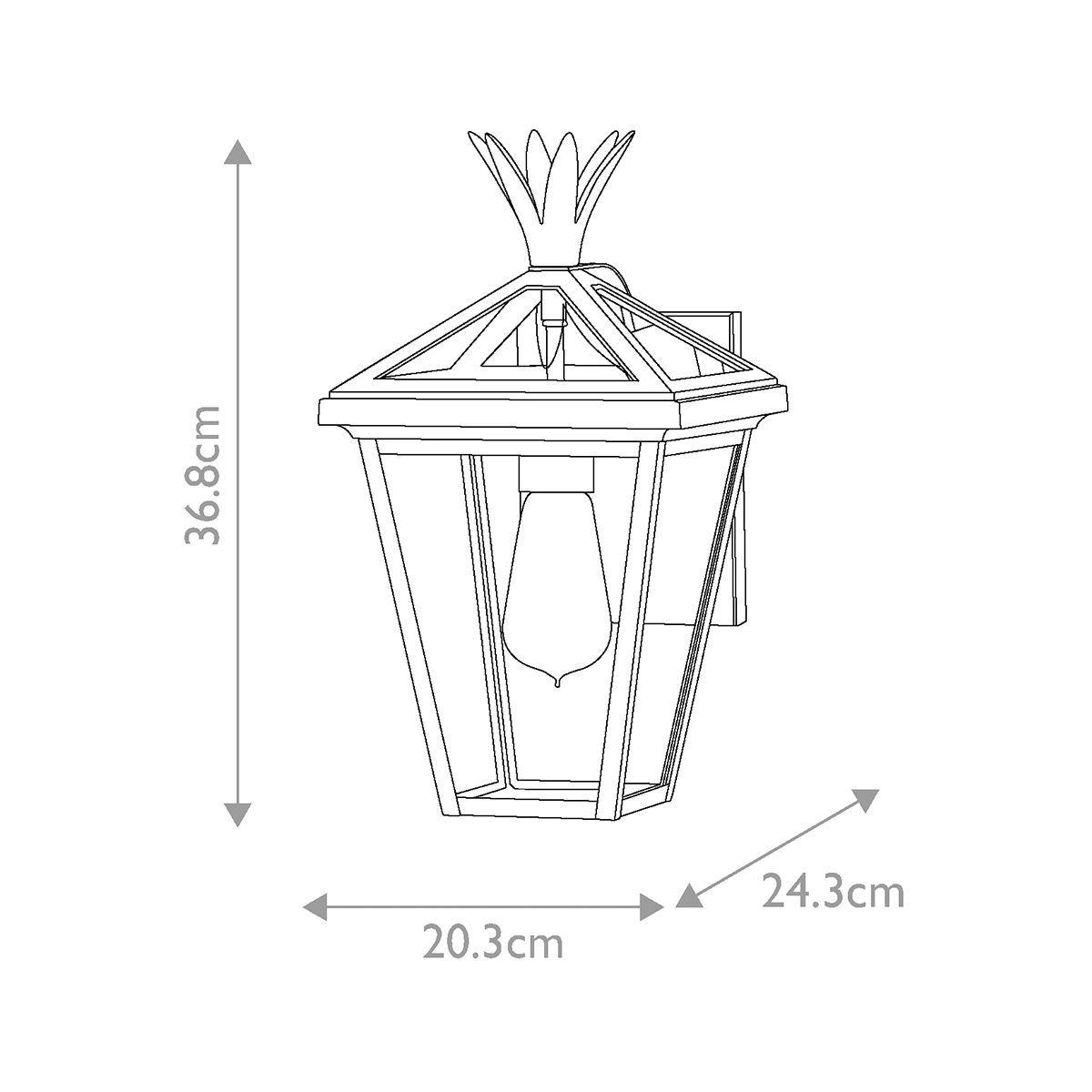Palma Bronze Small Outdoor Wall Lantern
