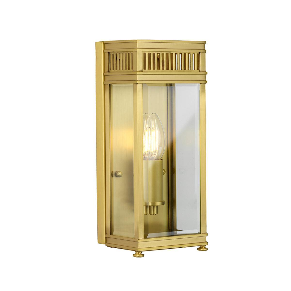 Elstead Holborn 1 Light Small Brass Outdoor Half Light-warehouse-25-09-26