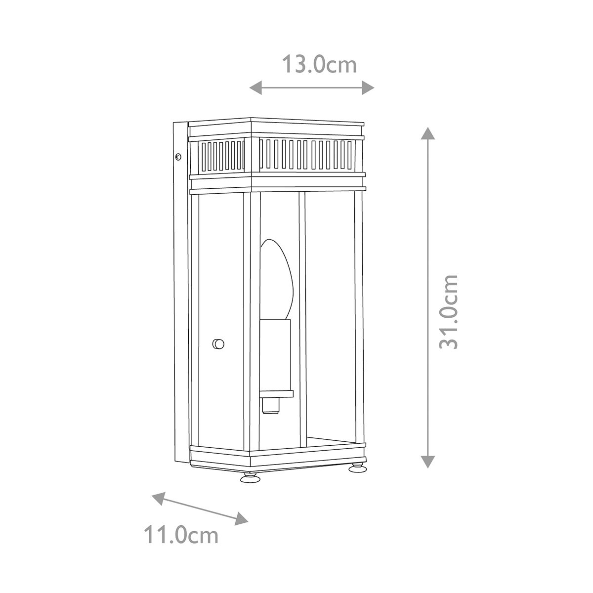 Elstead Holborn 1 Light Small Brass Outdoor Half Light-warehouse-25-09-26