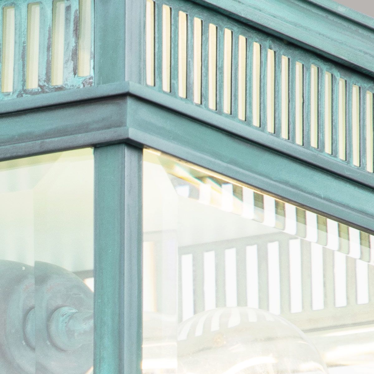 Holborn Verdigris Flush Outdoor Light