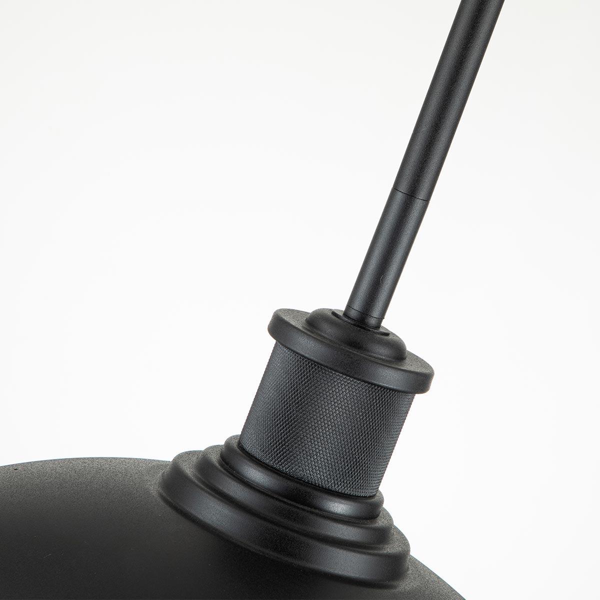 Kichler Allenbury 1 Light Black Outdoor Pendant — side profile
