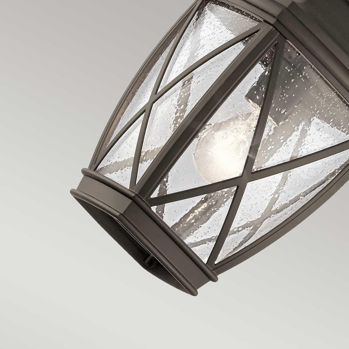 Kichler Tangier Medium 7.5" Bronze Outdoor Pendant Light — side profile