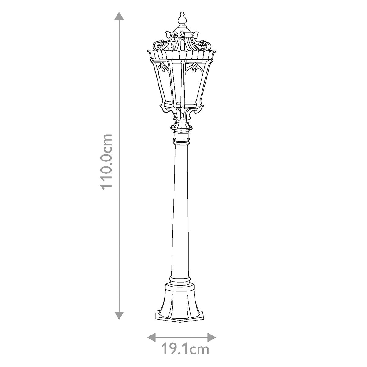 Kichler Tournai Londonderry Outdoor Medium Bollard Light — alternate view