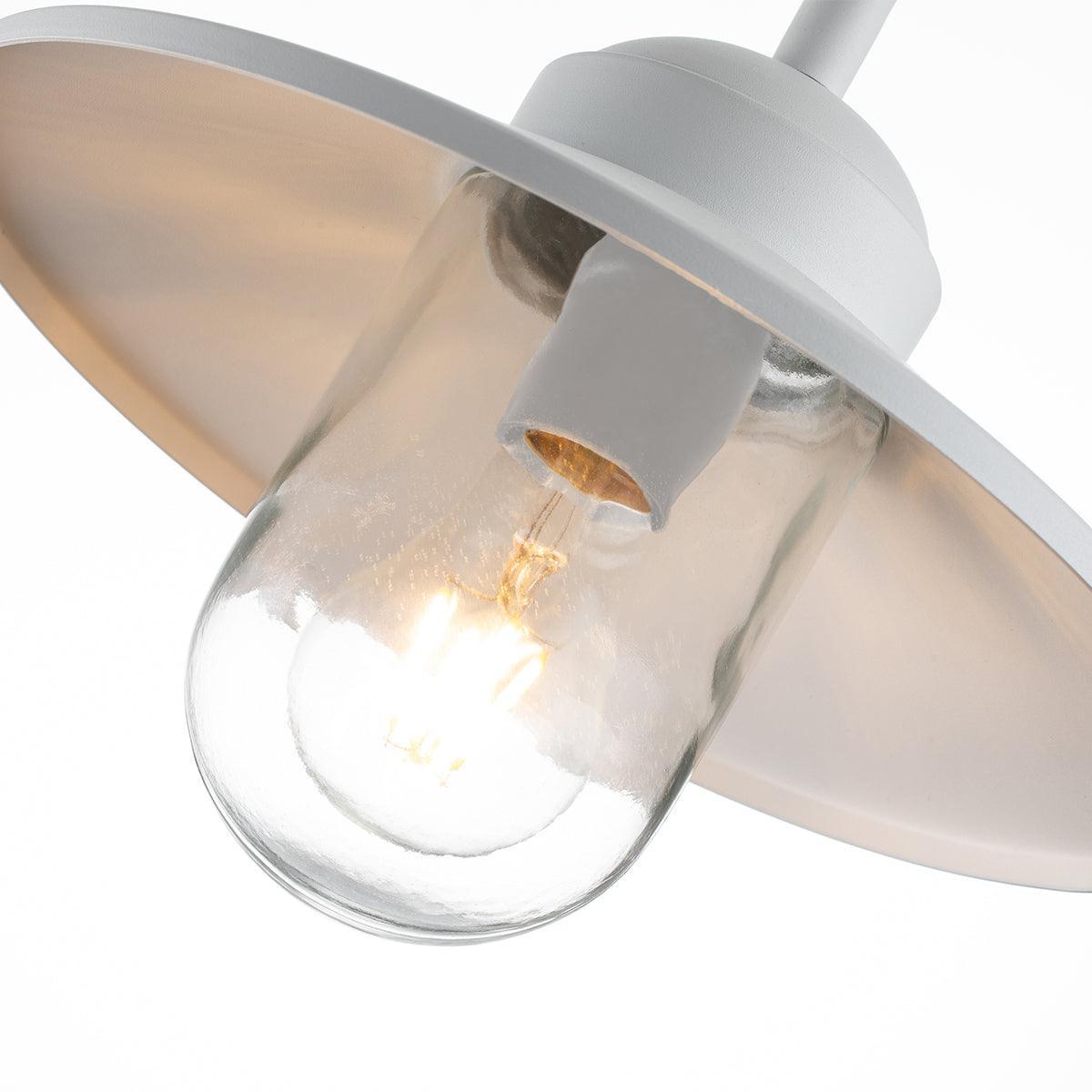 Elstead Klampenborg 1 Light White Outdoor Wall Light-warehouse-25-09-26