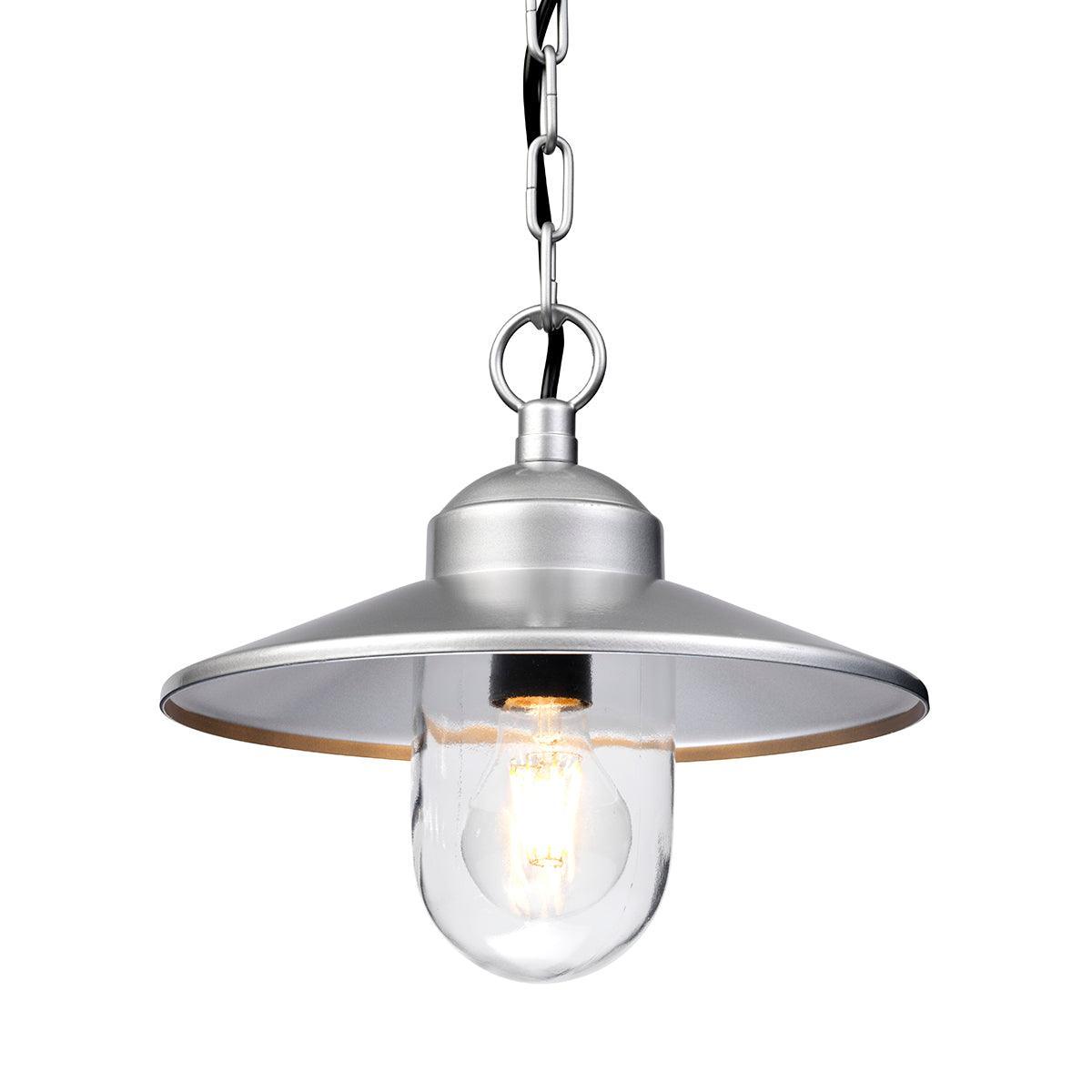 Elstead Klampenborg 1 Light Silver Outdoor Chain Lantern-clearance
