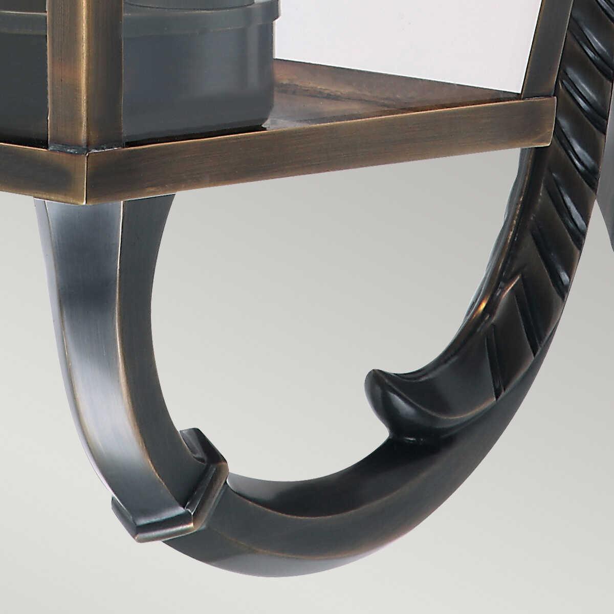 Mansion House 3 Light Brass Outdoor Wall Lantern Elstead Lighting exterior wide image