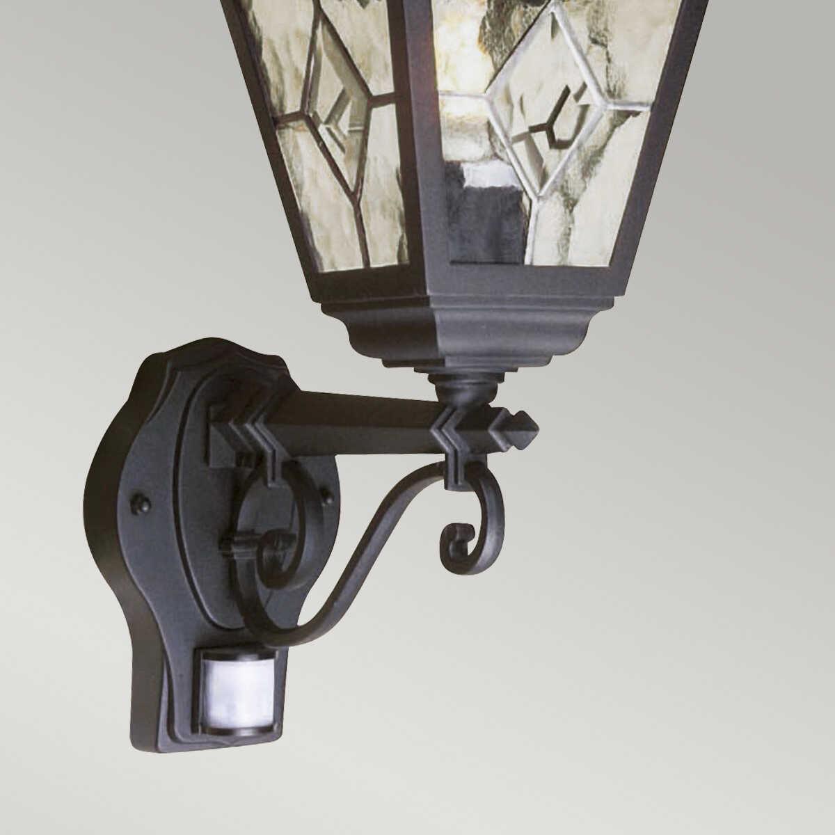 Elstead Norfolk Black Outdoor PIR Wall Light-clearance