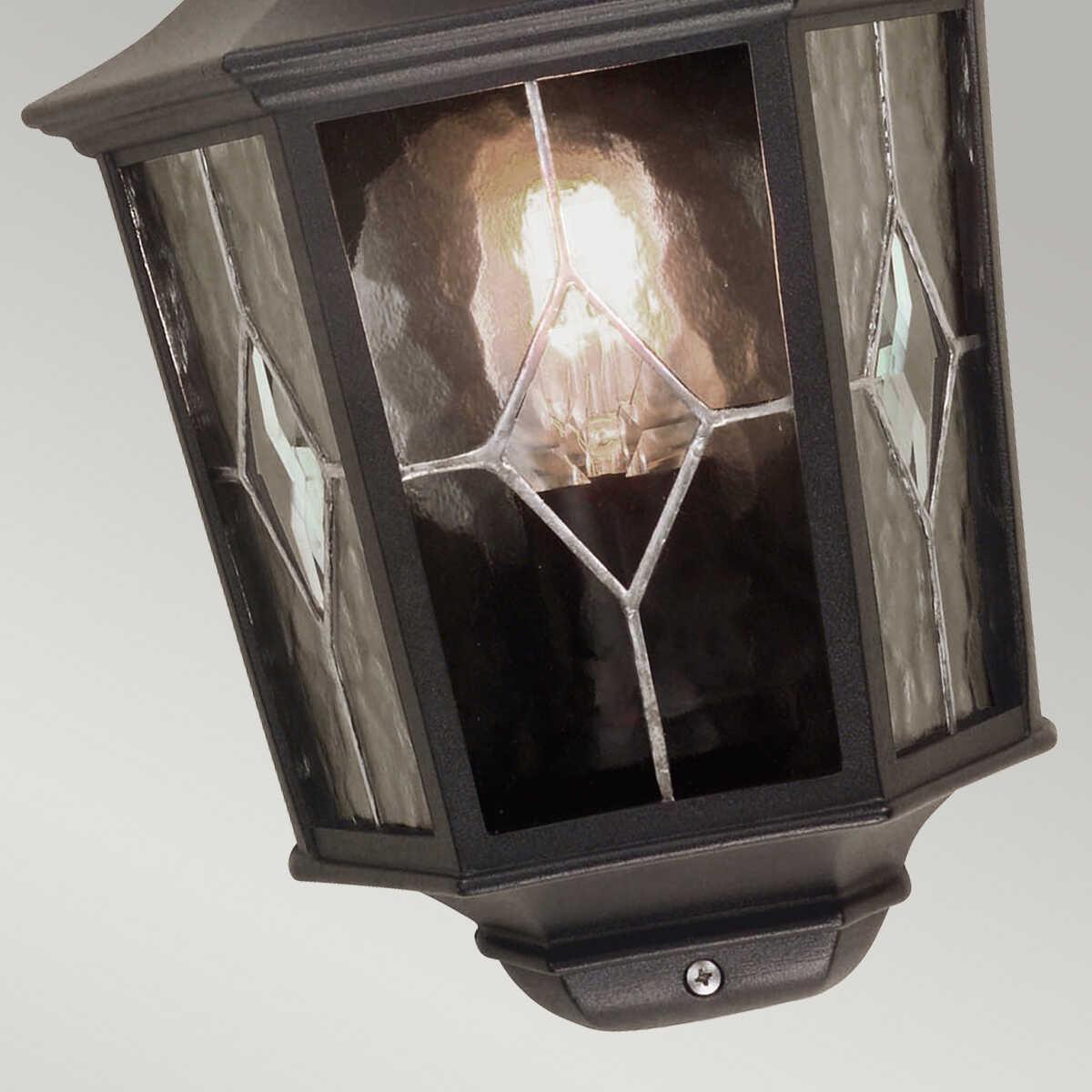 Elstead Norfolk Black Outdoor Half Wall Light-clearance