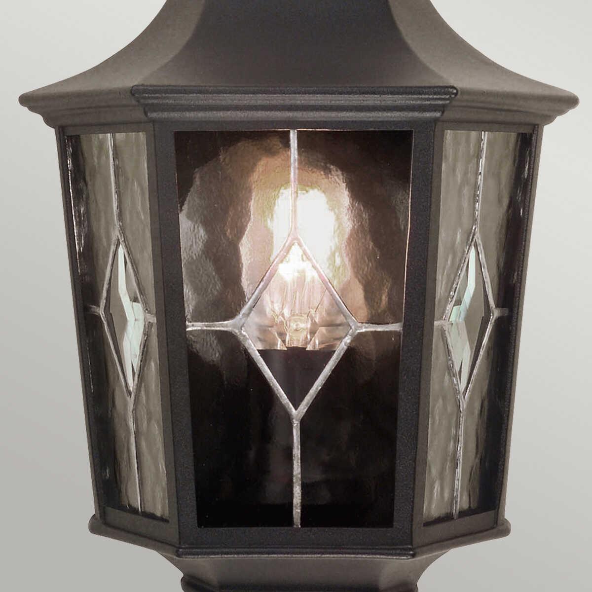 Elstead Norfolk Black Outdoor Half Wall Light-clearance