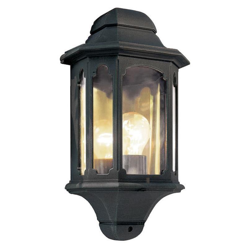 Elstead Chapel Black Exterior Half Wall Light-clearance