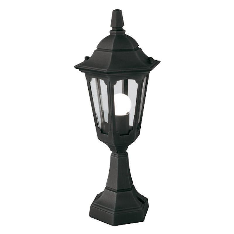 Elstead Parish Black Outdoor Mini Pedestal Lantern-warehouse-clearance-020426