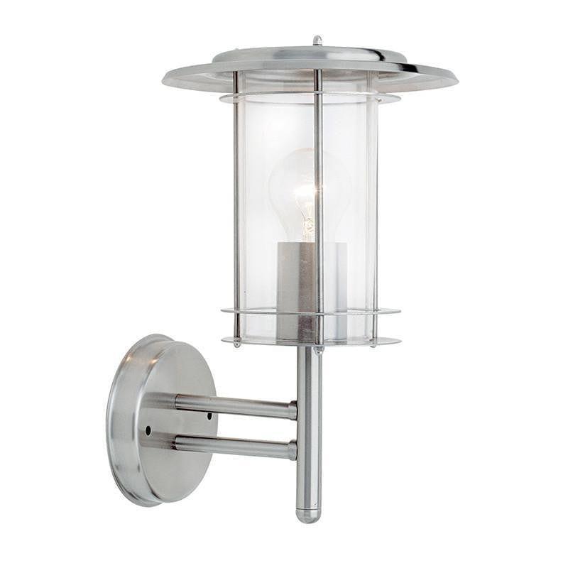 Saxby York Polished Stainless Steel Outdoor Wall Light-WAREHOUSE-40-200326