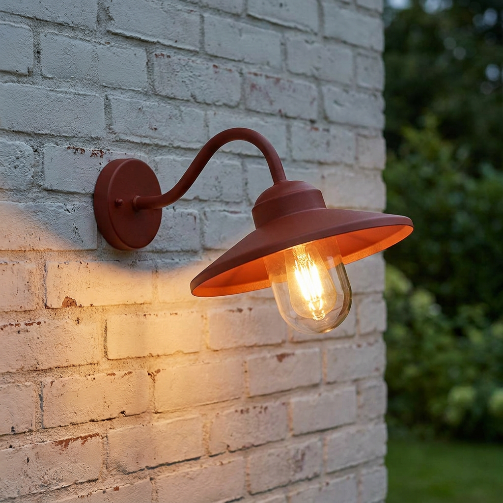 Klampenborg Red Outdoor Wall Lantern