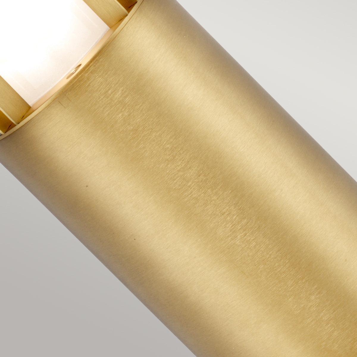 elstead paignton 1 light medium brass outdoor bollard Detailed Close Up