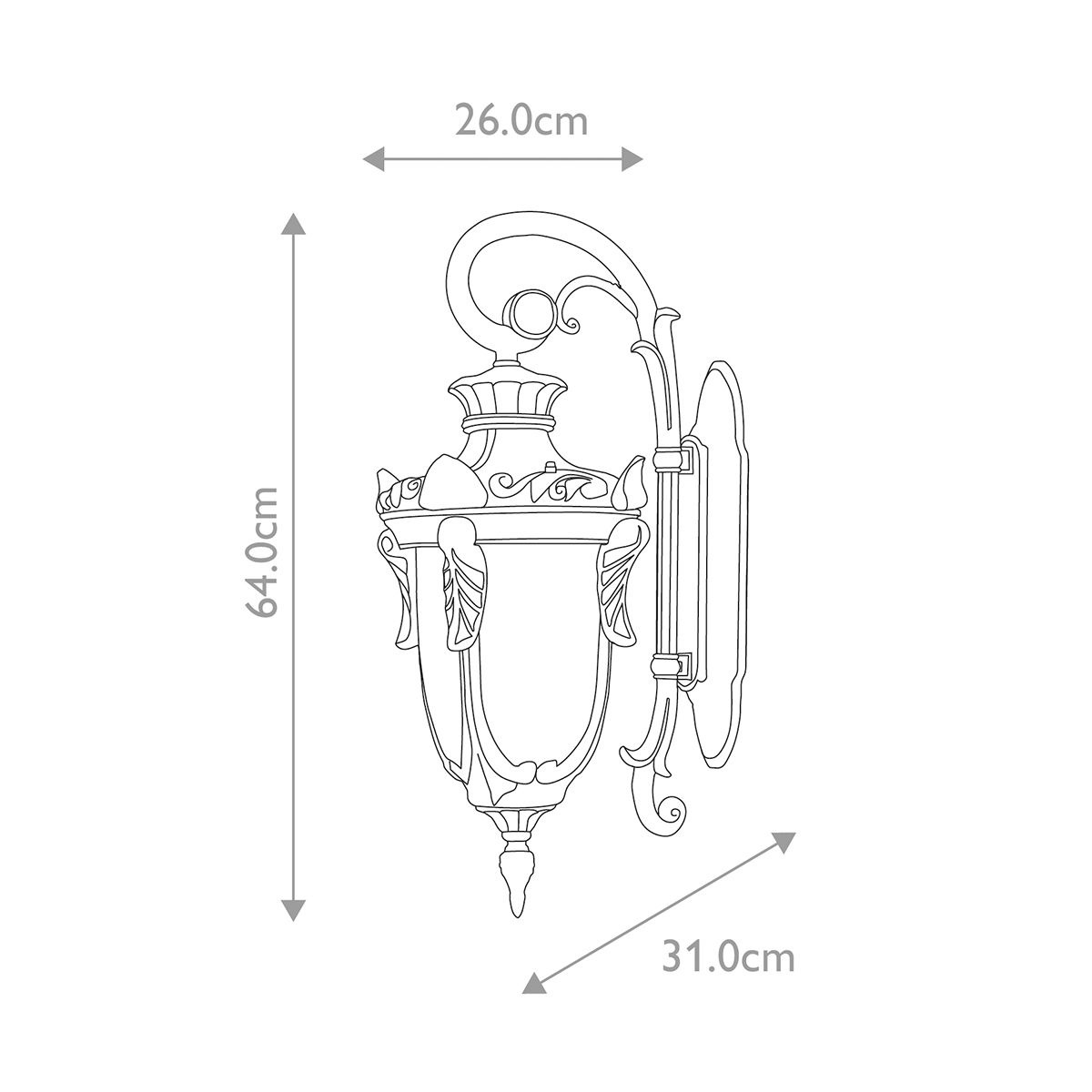 Philadelphia Bronze Large Outdoor Downlighter Wall Light-warehouse-25-09-26
