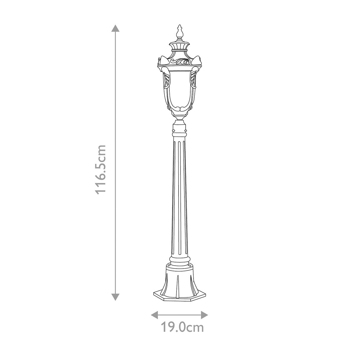 Philadelphia Old Bronze Medium Outdoor Bollard Light — alternate view