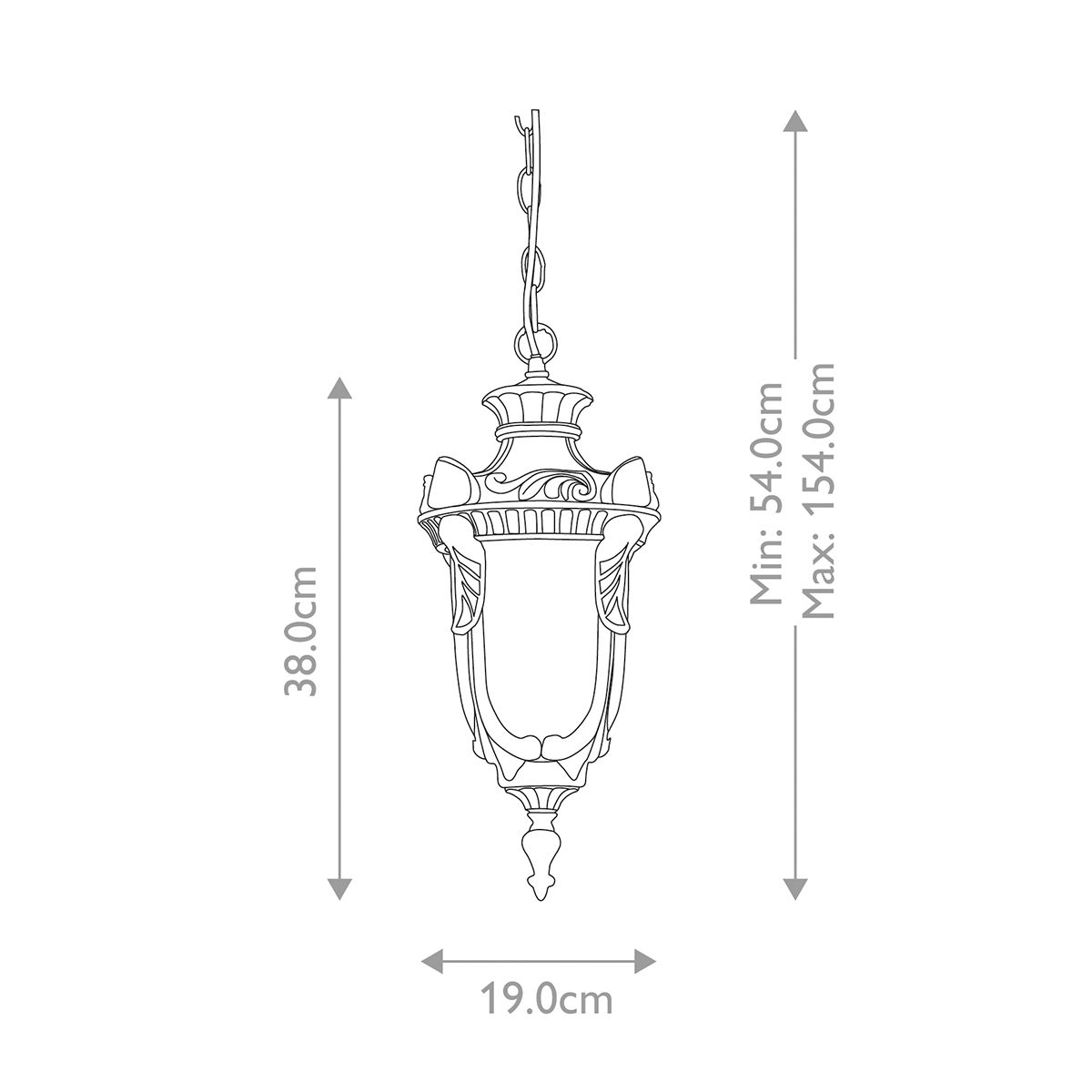 Elstead Philadelphia Bronze Medium Outdoor Pendant Light — alternate view
