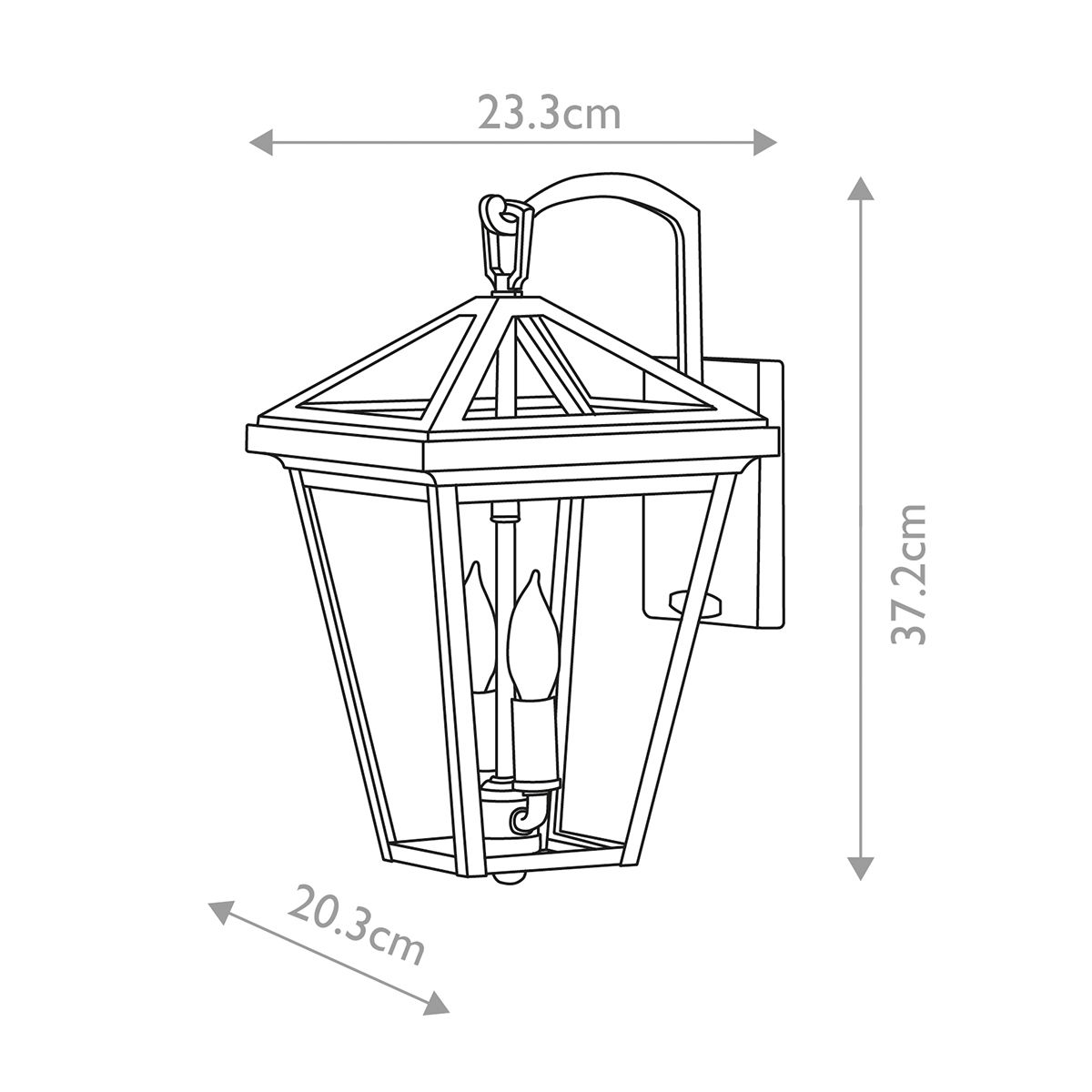 Alford Place 2 Light Small Outdoor Wall Lantern-warehouse-25-09-26
