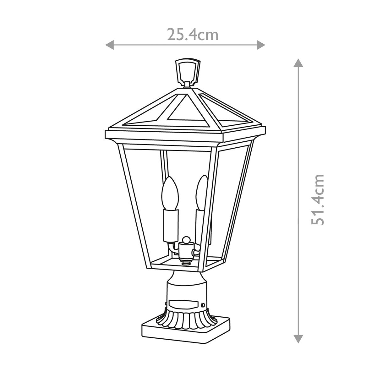 Alford Place 2 Light Pedestal Lantern