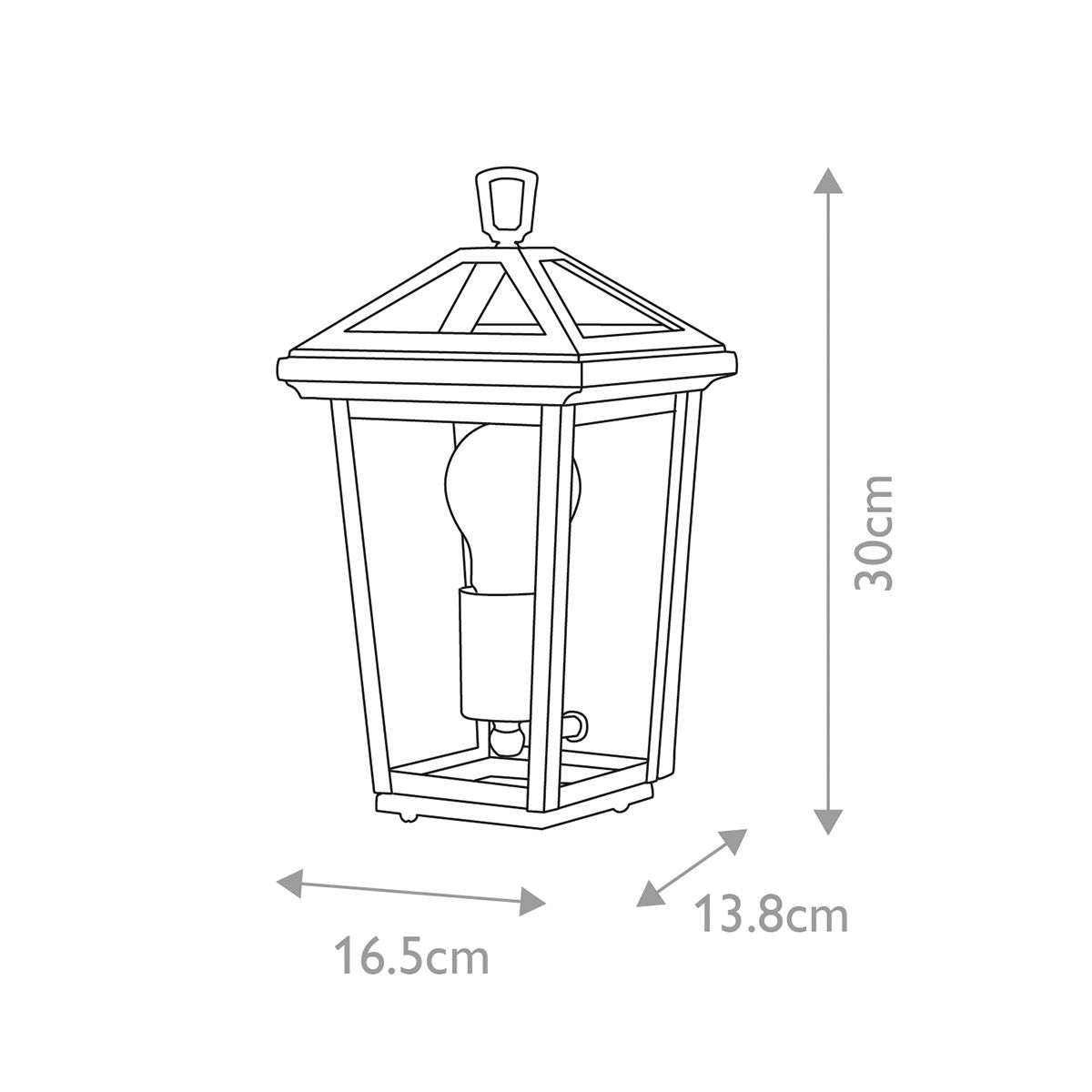 Alford Place 1 Light Outdoor Half Lantern