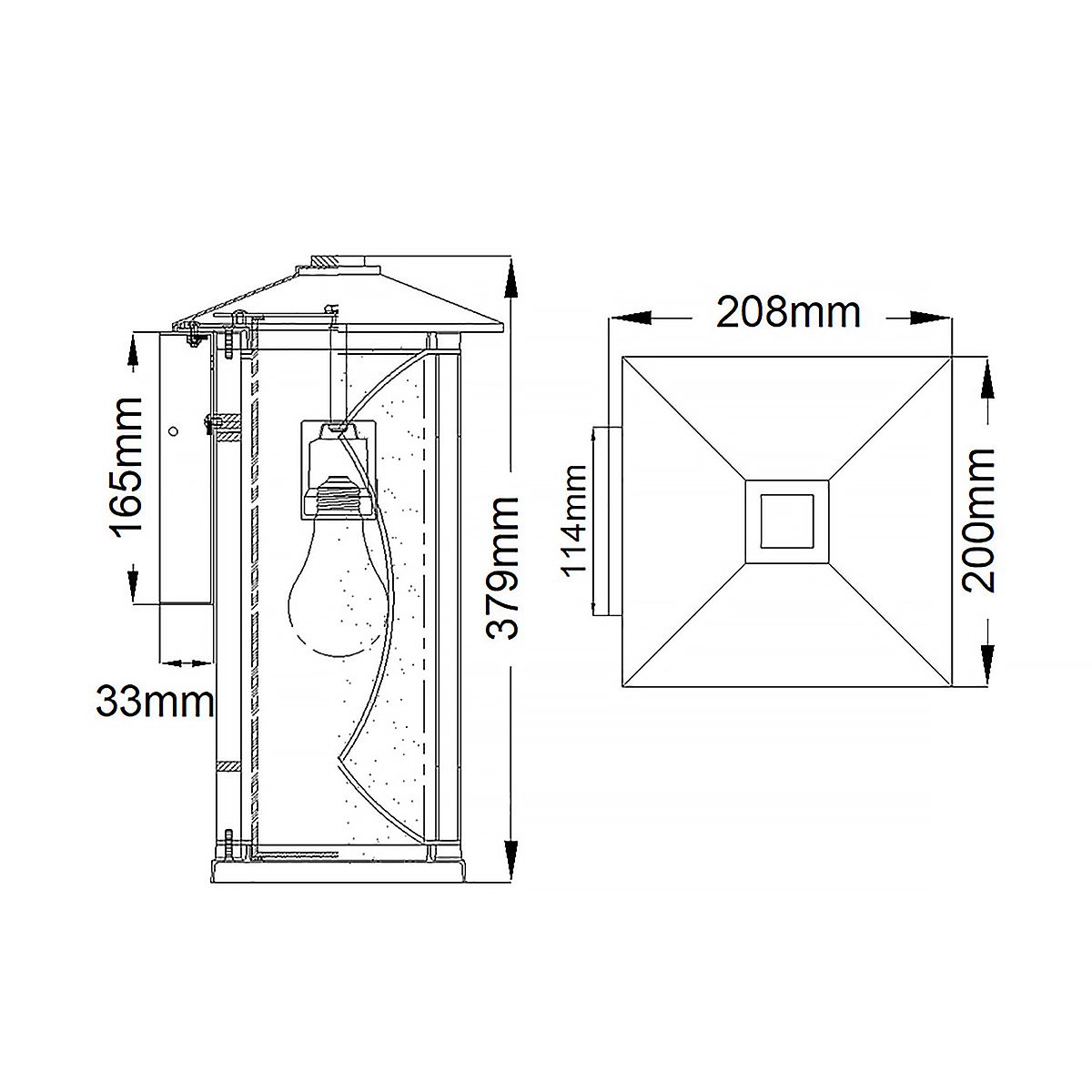 Ashbern 1 Light Medium Outdoor Wall Lantern