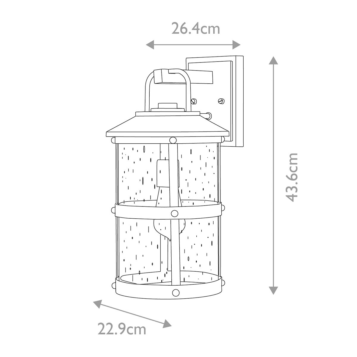 Lakehouse 1 Light Medium Outdoor Wall Lantern