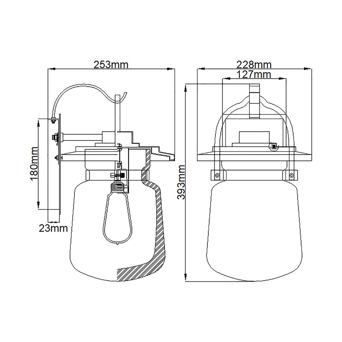 Lasalle 1 Light Medium Bronze Outdoor Wall Lantern