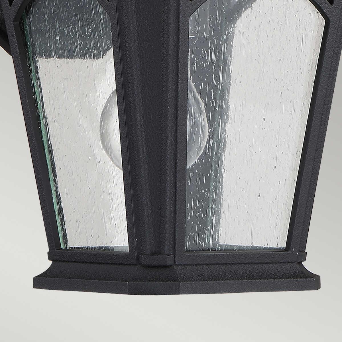 Quoizel Bedford Small Black Outdoor Wall Light-wh-20-091026