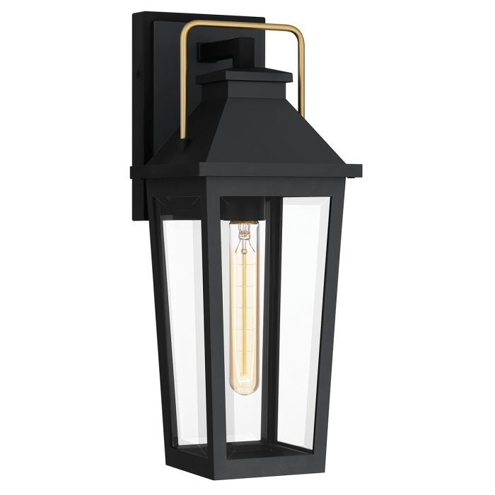 Quoizel Buckley 1 Light Coastal Medium Outdoor Wall Lights Lantern QZ-BUCKLEY-M-MBK by Quoizel