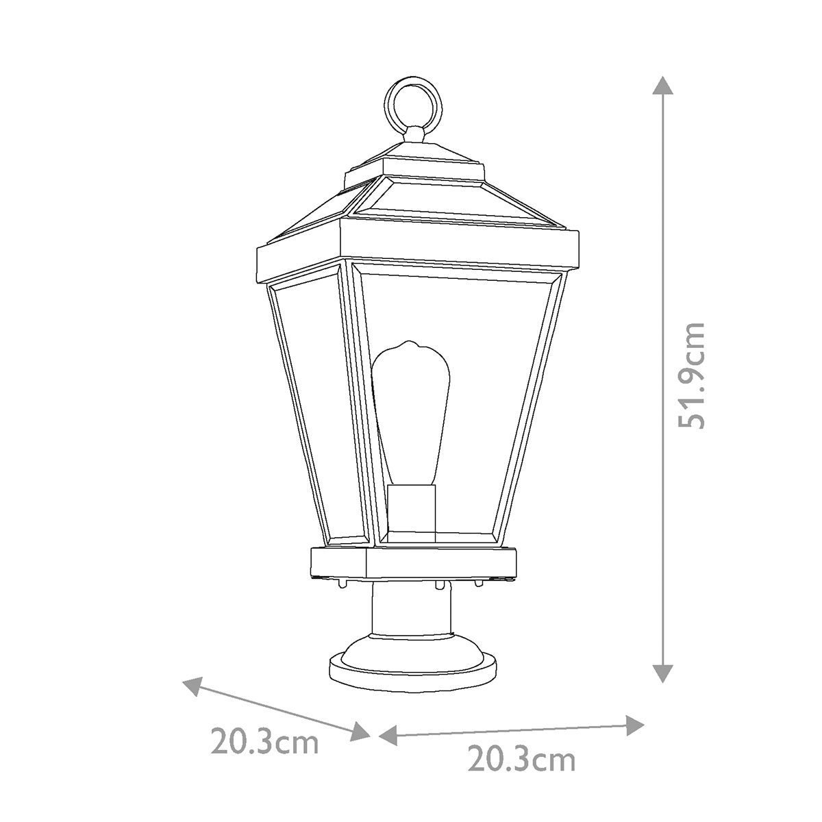 Quoizel Ravine Medium Bronze Pedestal Light QZ-RAVINE3-M
