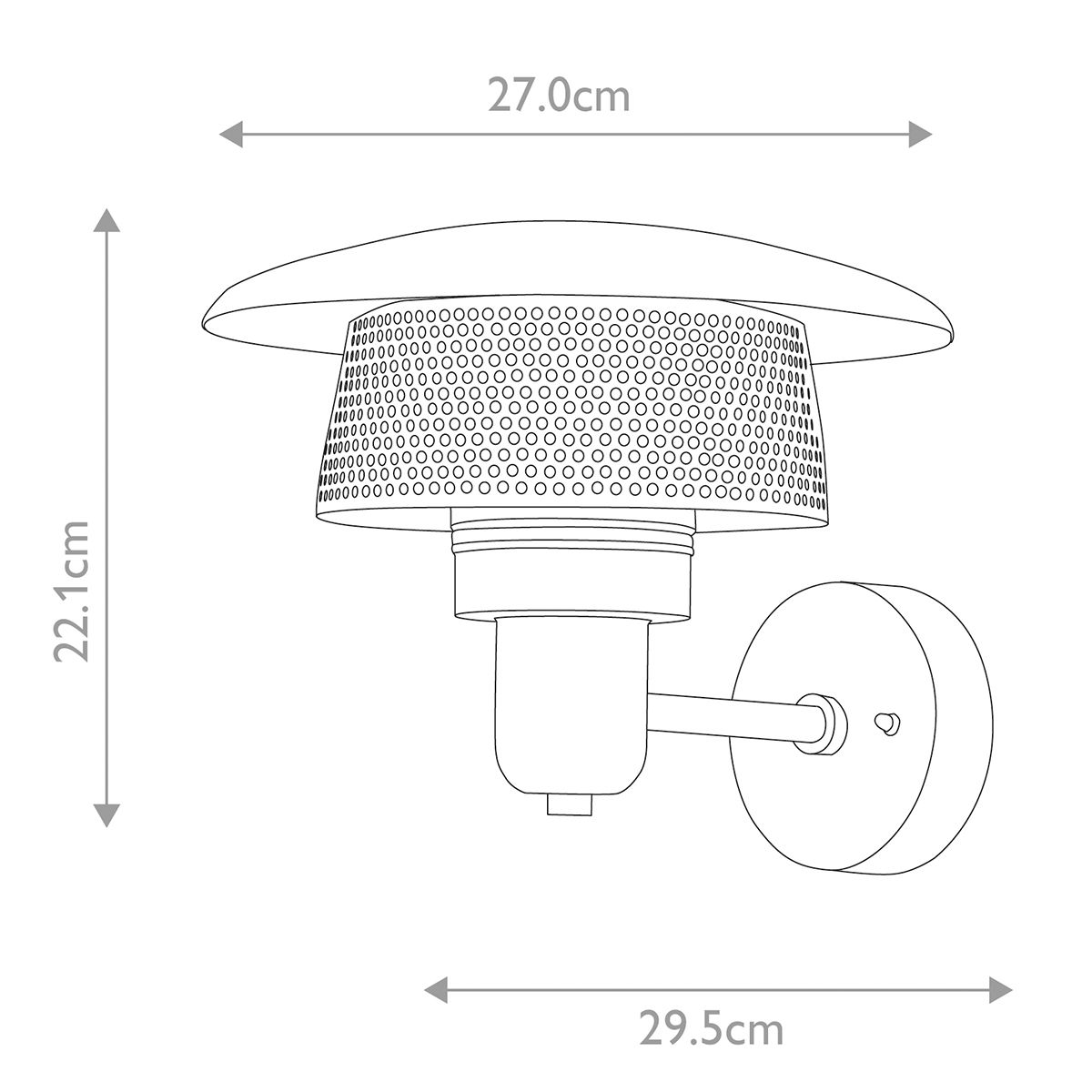 Saturne Grey Exterior Wall Lantern