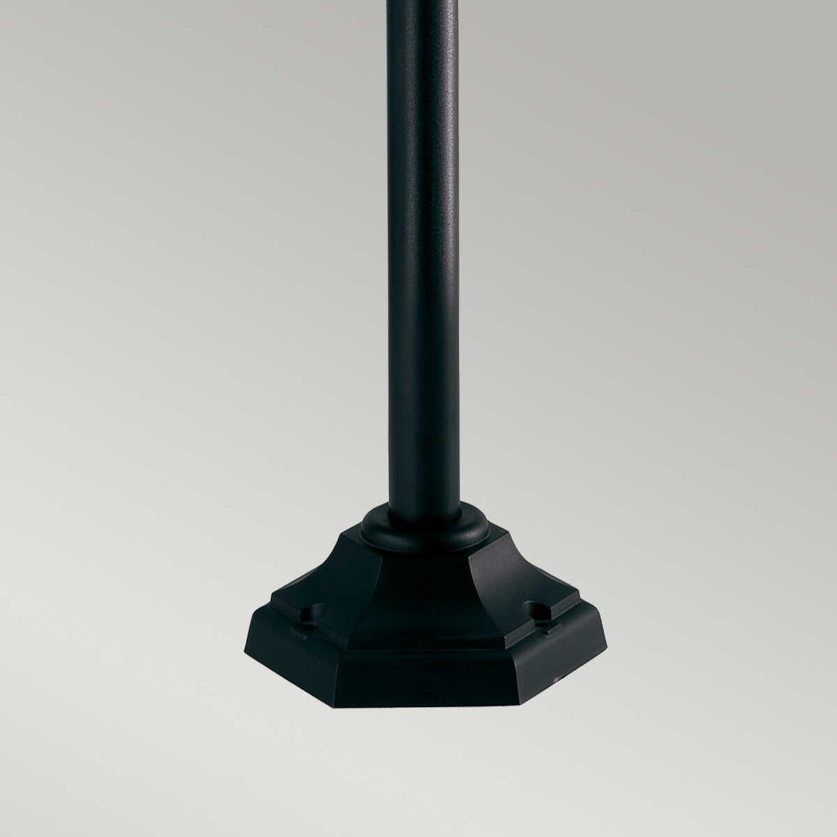 elstead shannon black finish outdoor pillar lantern Close Up LED Bulb