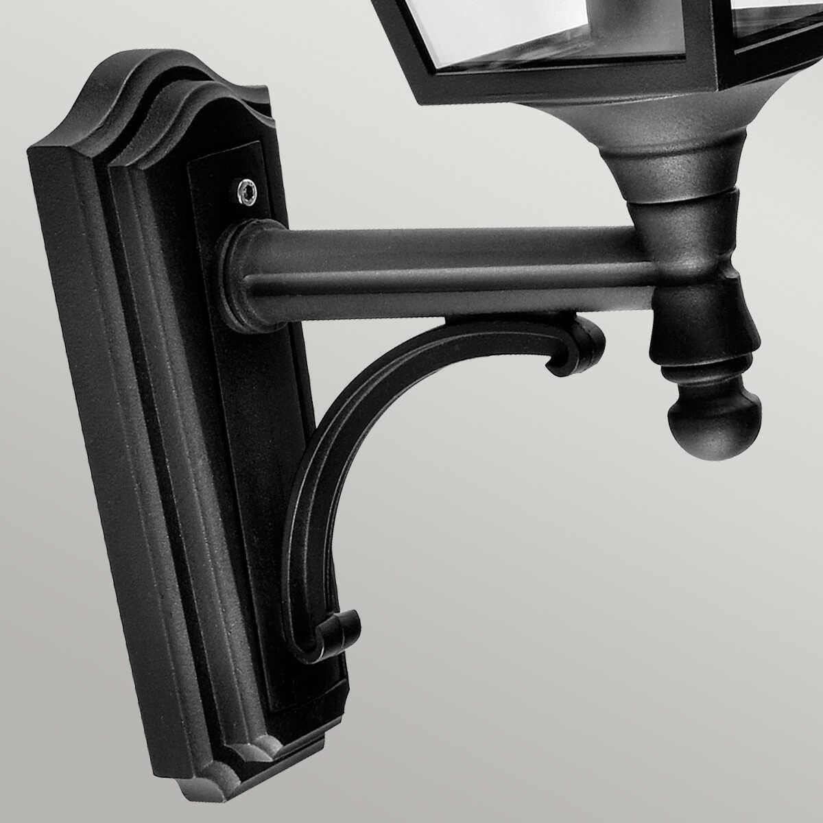 Elstead Turin Black Outdoor Uplighter Wall Light-wh-20-091026