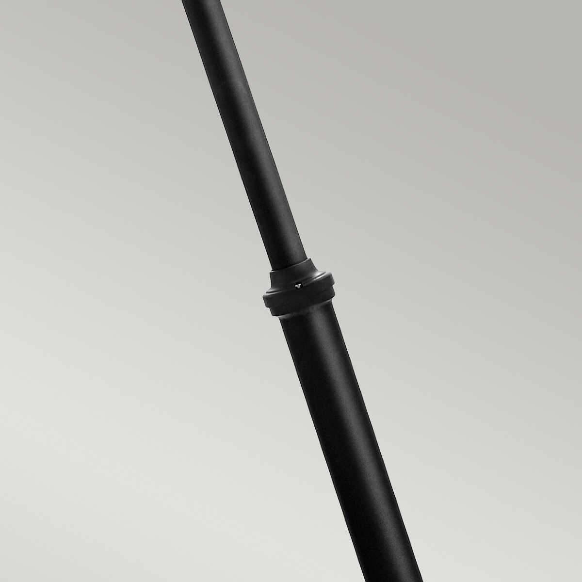 elstead turin black finish outdoor twin arm lamp post Close Up LED Bulb