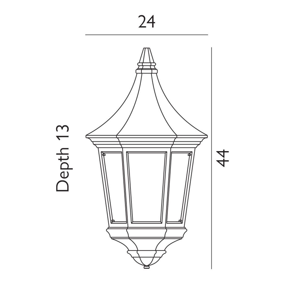 Elstead Valencia Black Outdoor Porch Ceiling Light — close-up detail