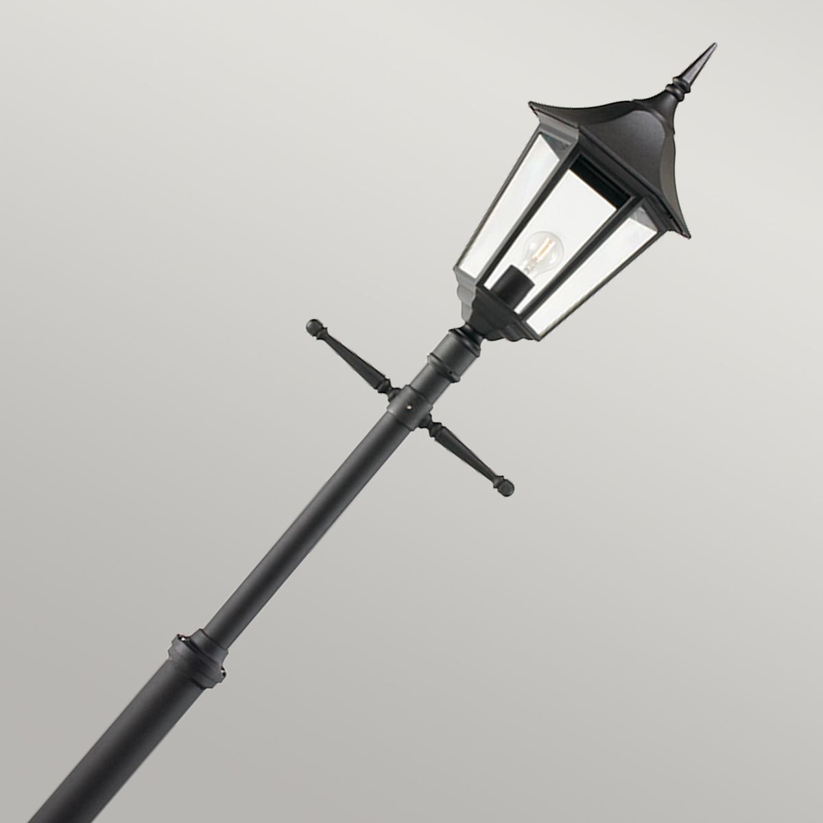 Elstead Valencia Grande Black Finish Outdoor Single Arm Lamp Post VG5 BLACK