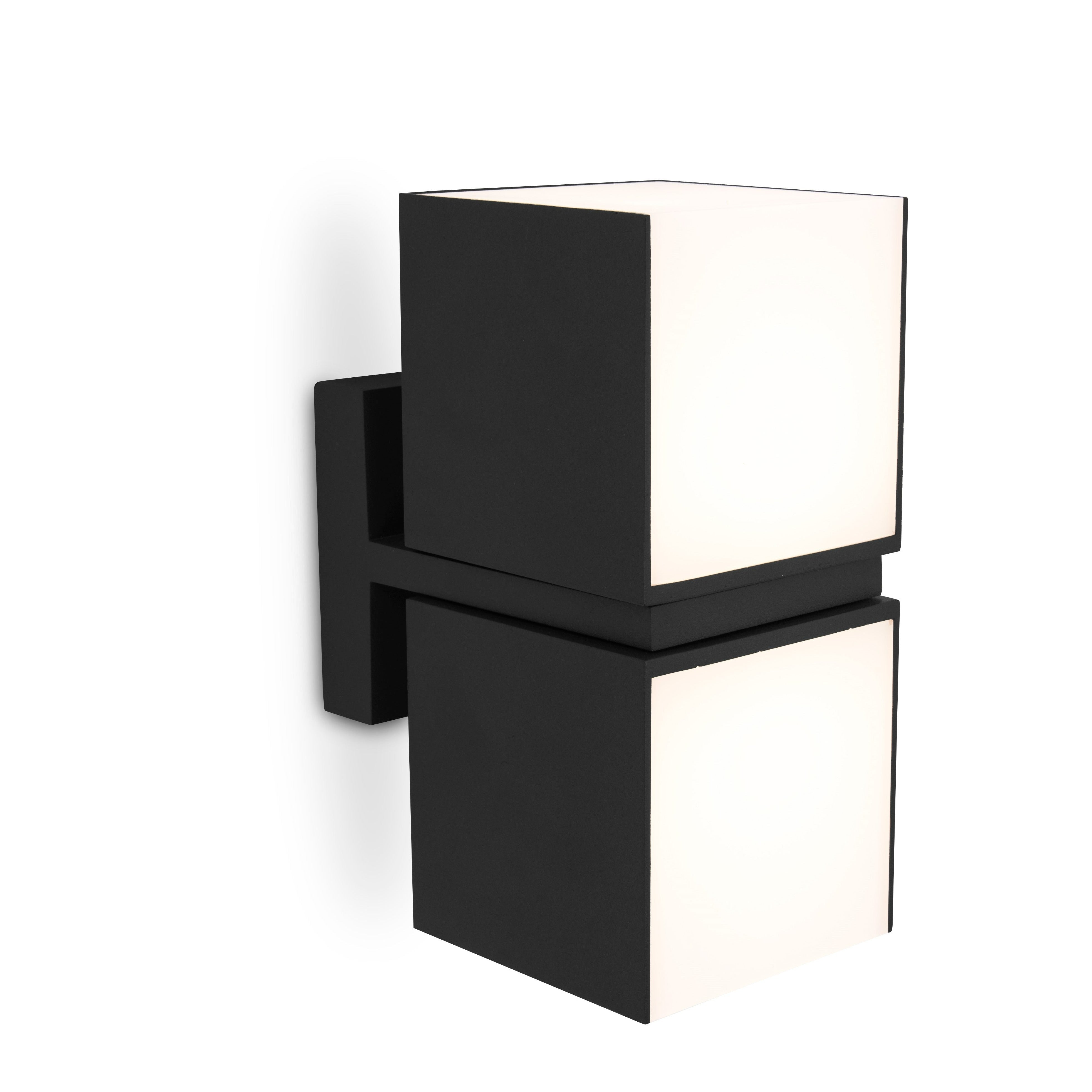 Lutec Cuba Adjustable Outdoor LED Wall Light In Matt Black 5193801012