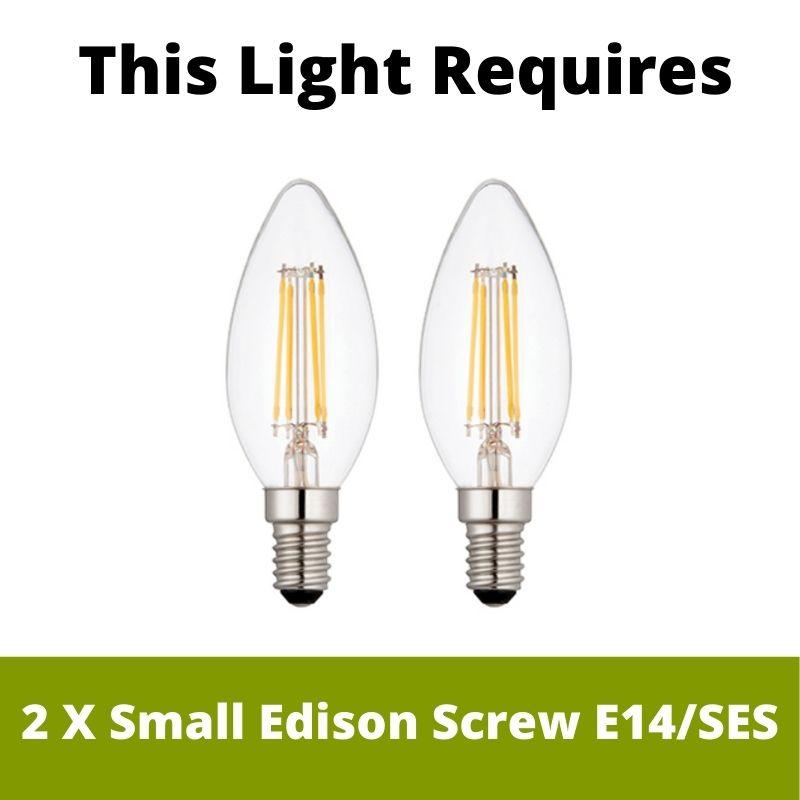 Elstead Holborn 2 Light Medium Brass Outdoor Half Lantern Lamp Bulb Guide